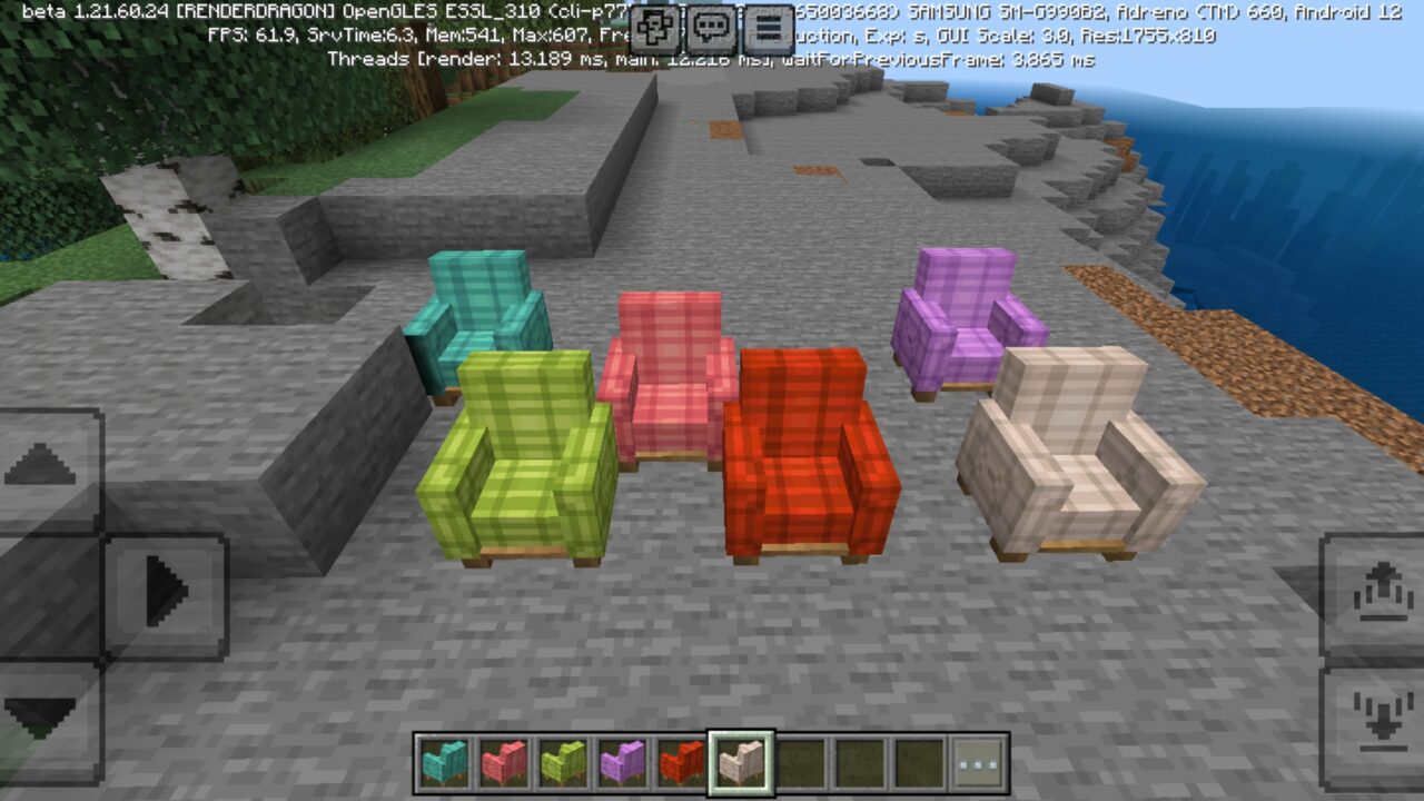 Sofas from Gooblicraft Furniture Mod for Minecraft PE