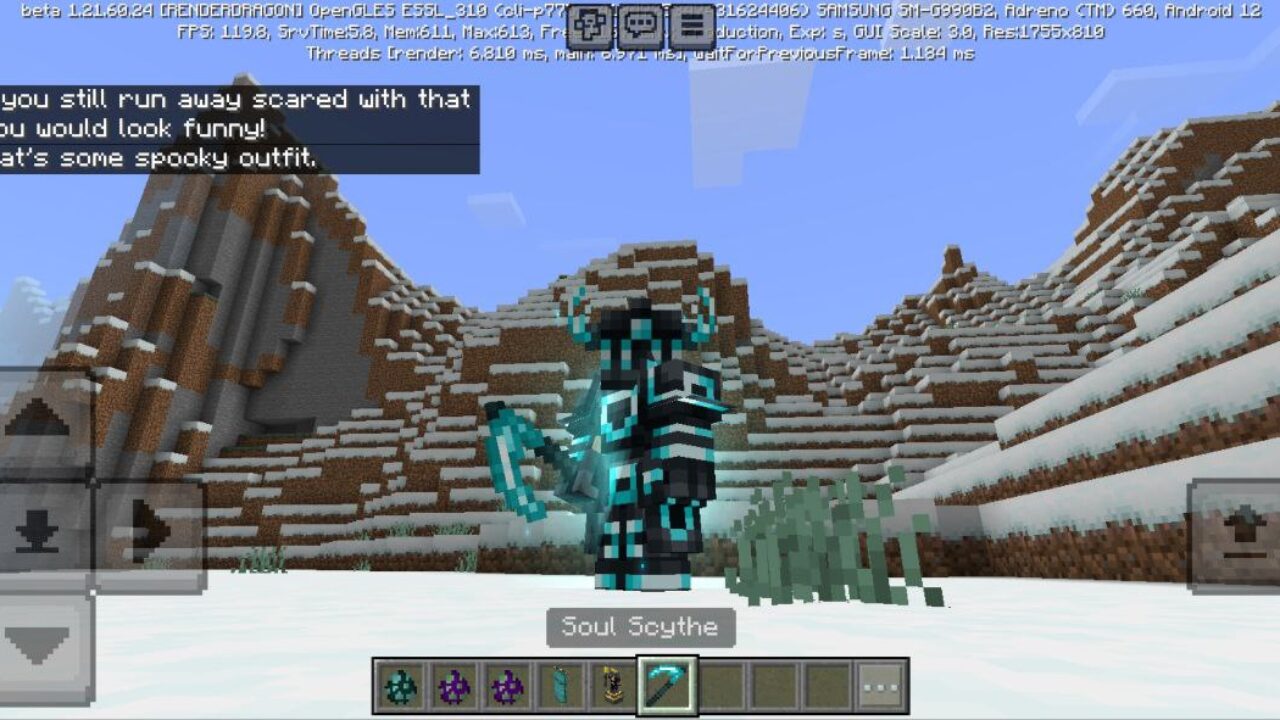 Soul Scythe from Nether Mod for Minecraft PE