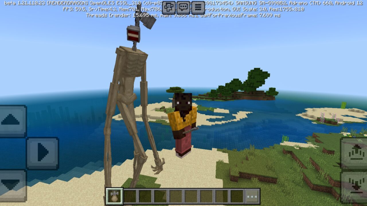 Updated Siren Head from Siren Head Mod for Minecraft