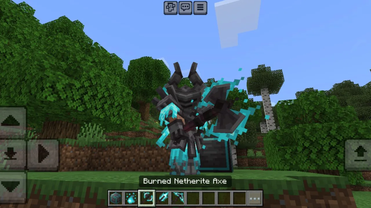 Axe from Burned Netherite Mod for Minecraft PE