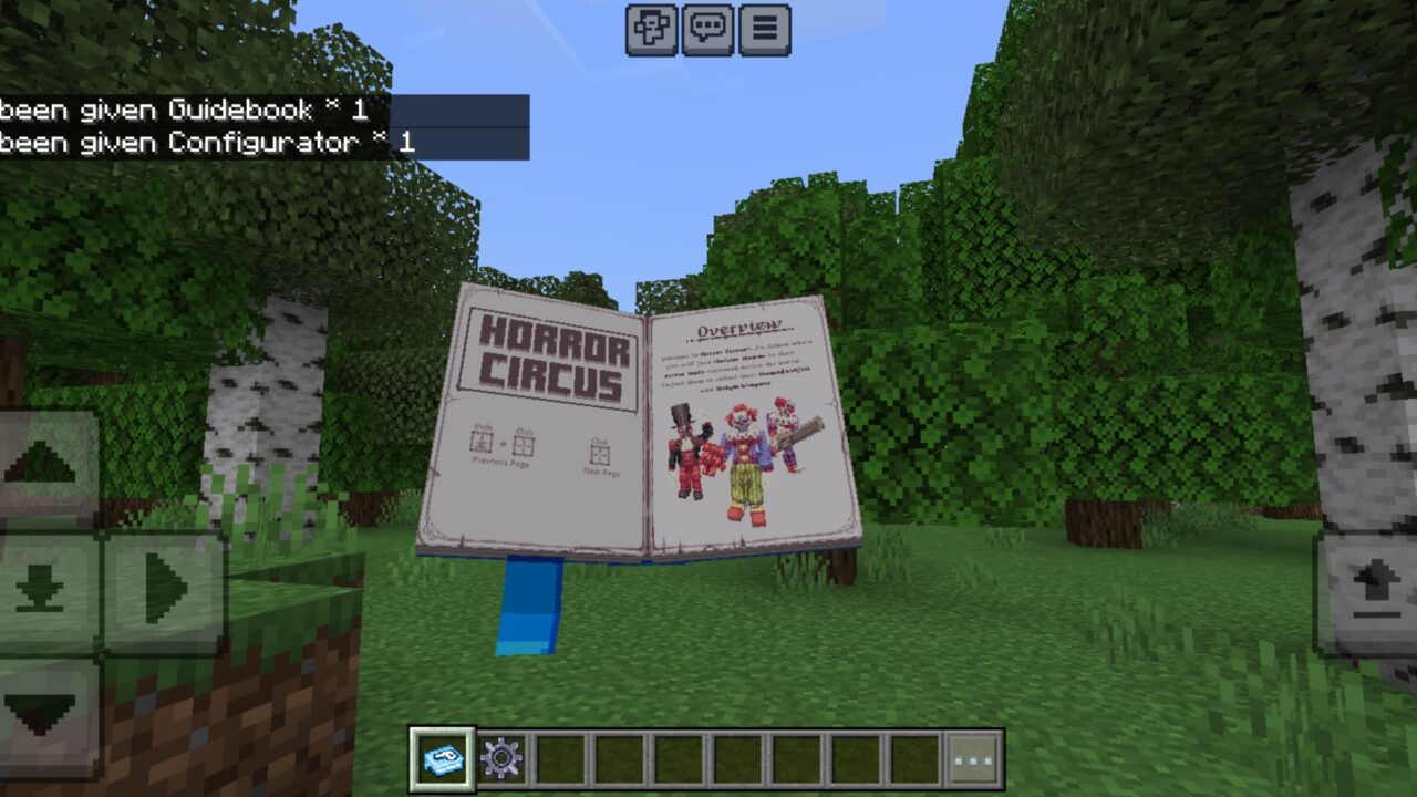 Book from Horror Circus Mod for Minecraft PE