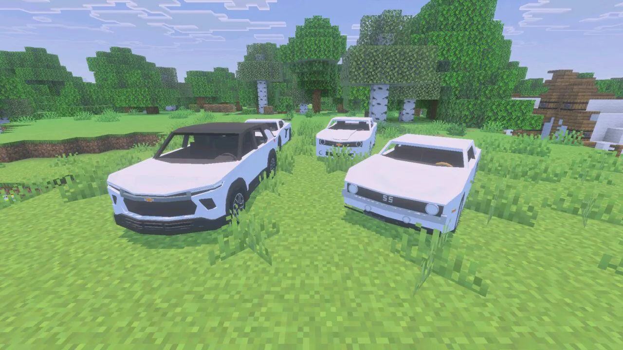 Cars from Chevrolet Mod for Minecraft Bedrock