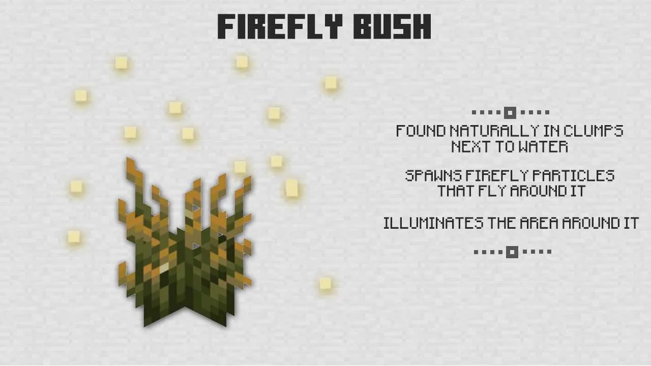 Firefly Bush for Minecraft PE 1.21