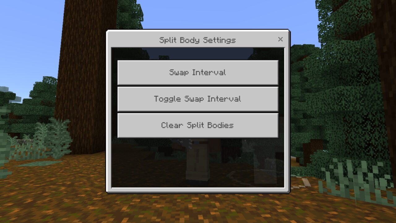 Info from Split Body Mod for Minecraft PE