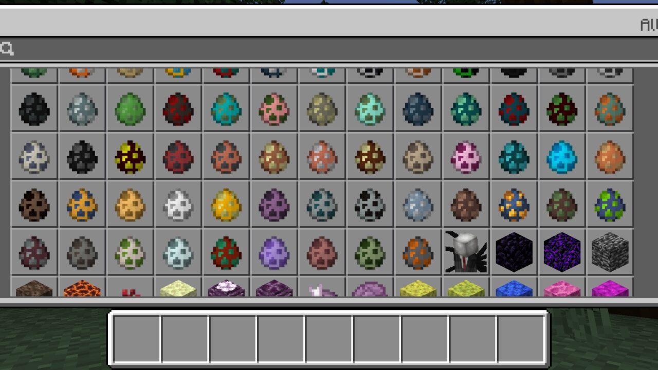 Inventory from Slenderman Mod for Minecraft PE