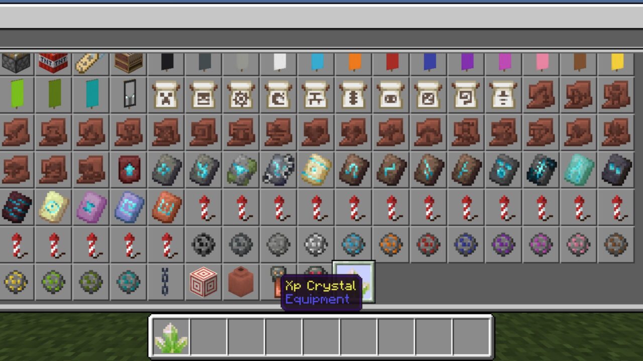 Inventory from Xp Crystal Mod for Minecraft PE