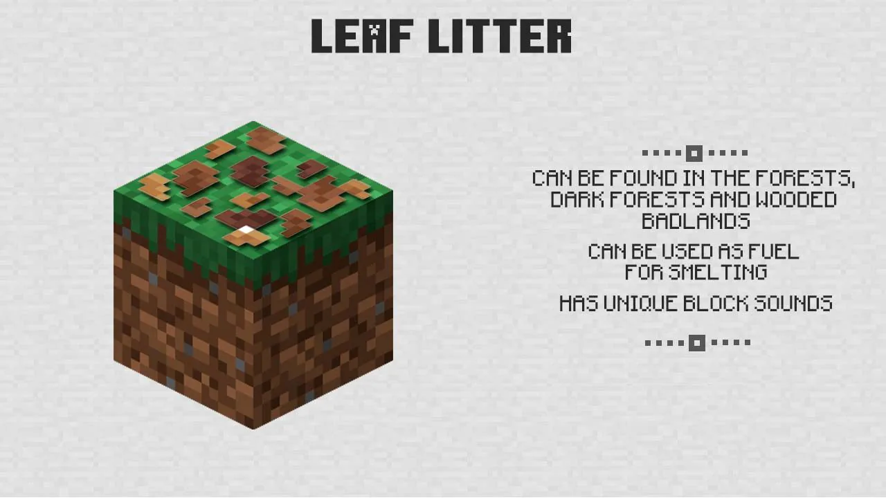 Leaf Litter for Minecraft PE 1.21