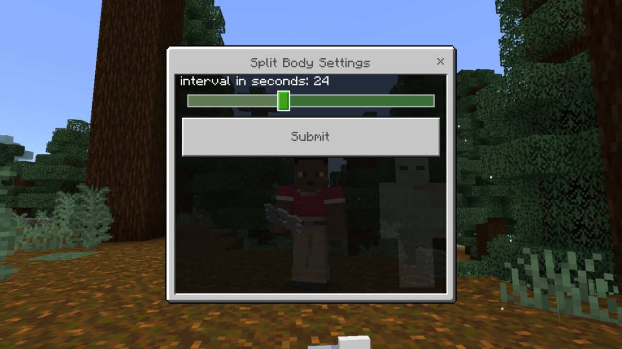 Settings from Split Body Mod for Minecraft PE