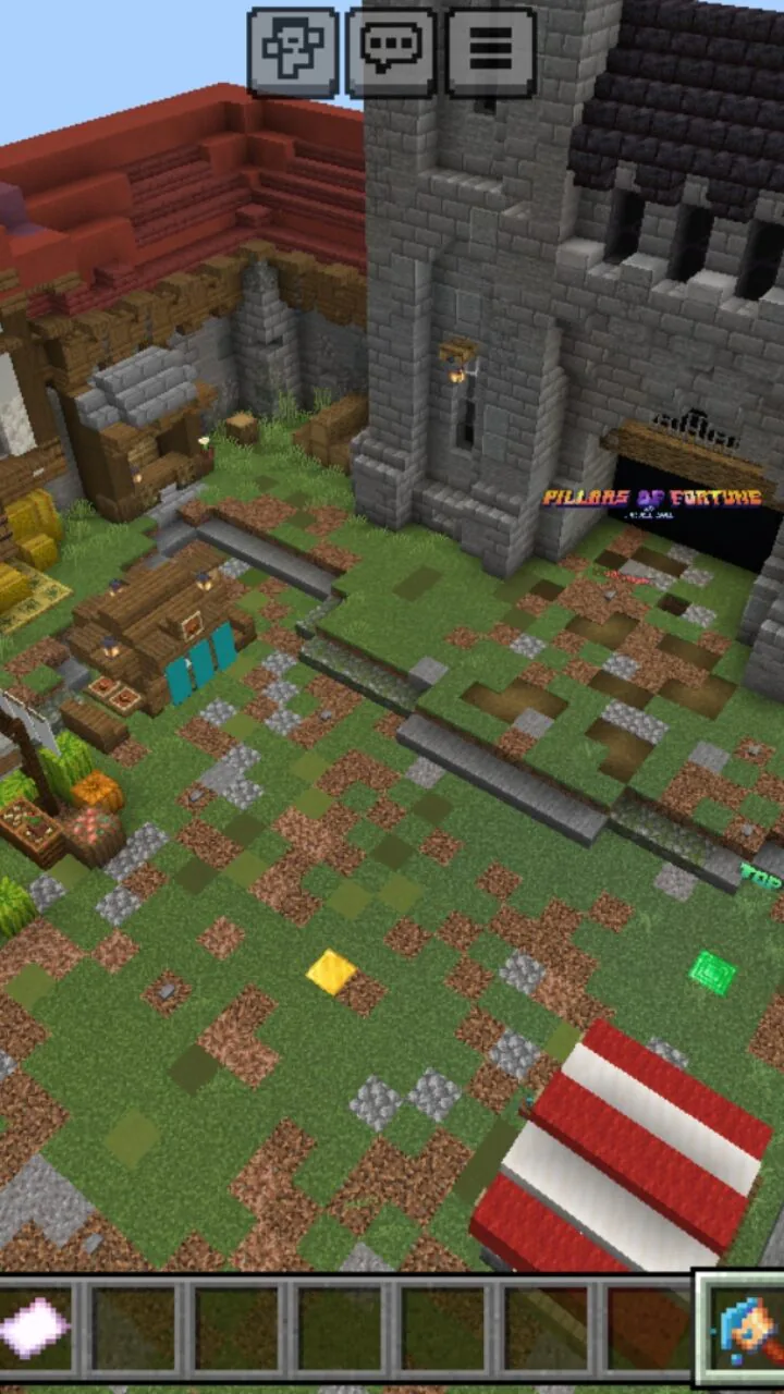 Top View from Pillars of Fortune Map for Minecraft PE