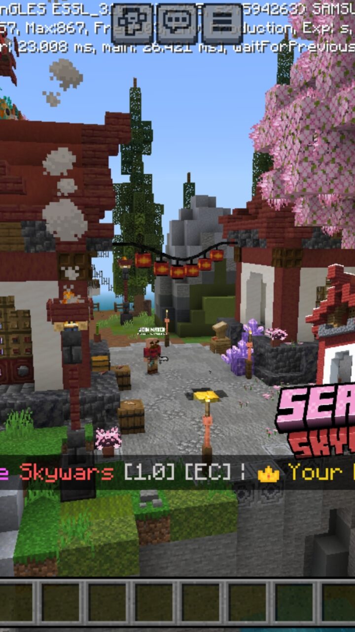 Top View from Serene Skywars Map for Minecraft PE