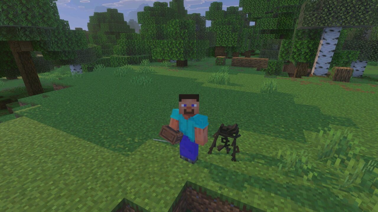 Steve from A Quiet Place Mod for Minecraft Bedrock