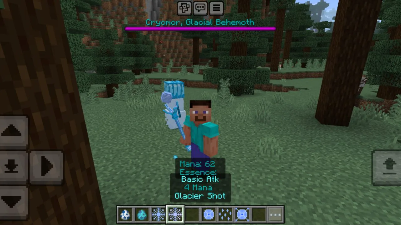 Basic Attack from Frost Magic Mod for Minecraft PE