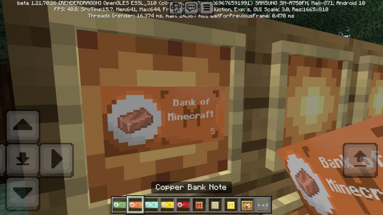 Copper from Bank Mod for Minecraft PE