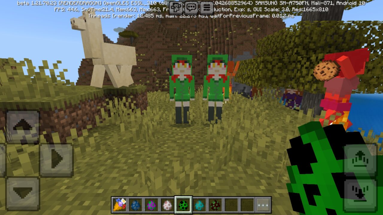 Creeper from Smutties Mob Girls Mod for Minecraft PE