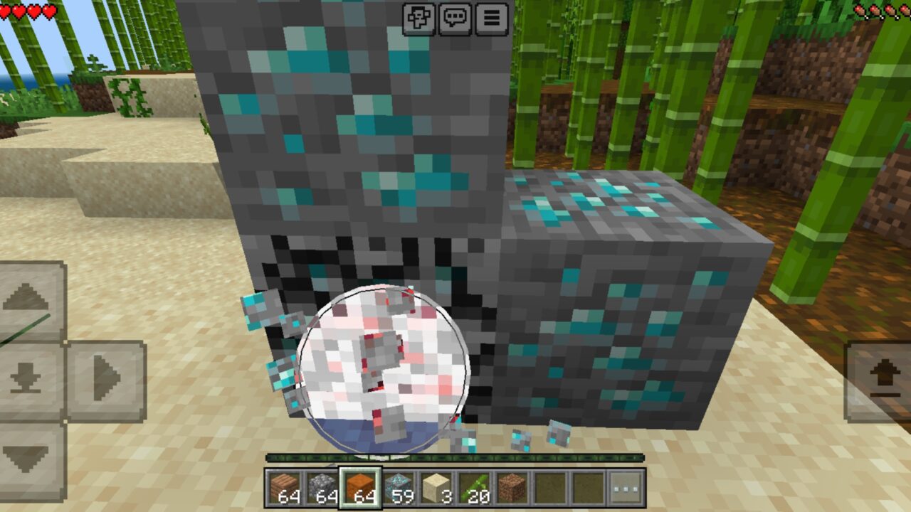 Diamond Ore from Easy Mine Mod for Minecraft PE