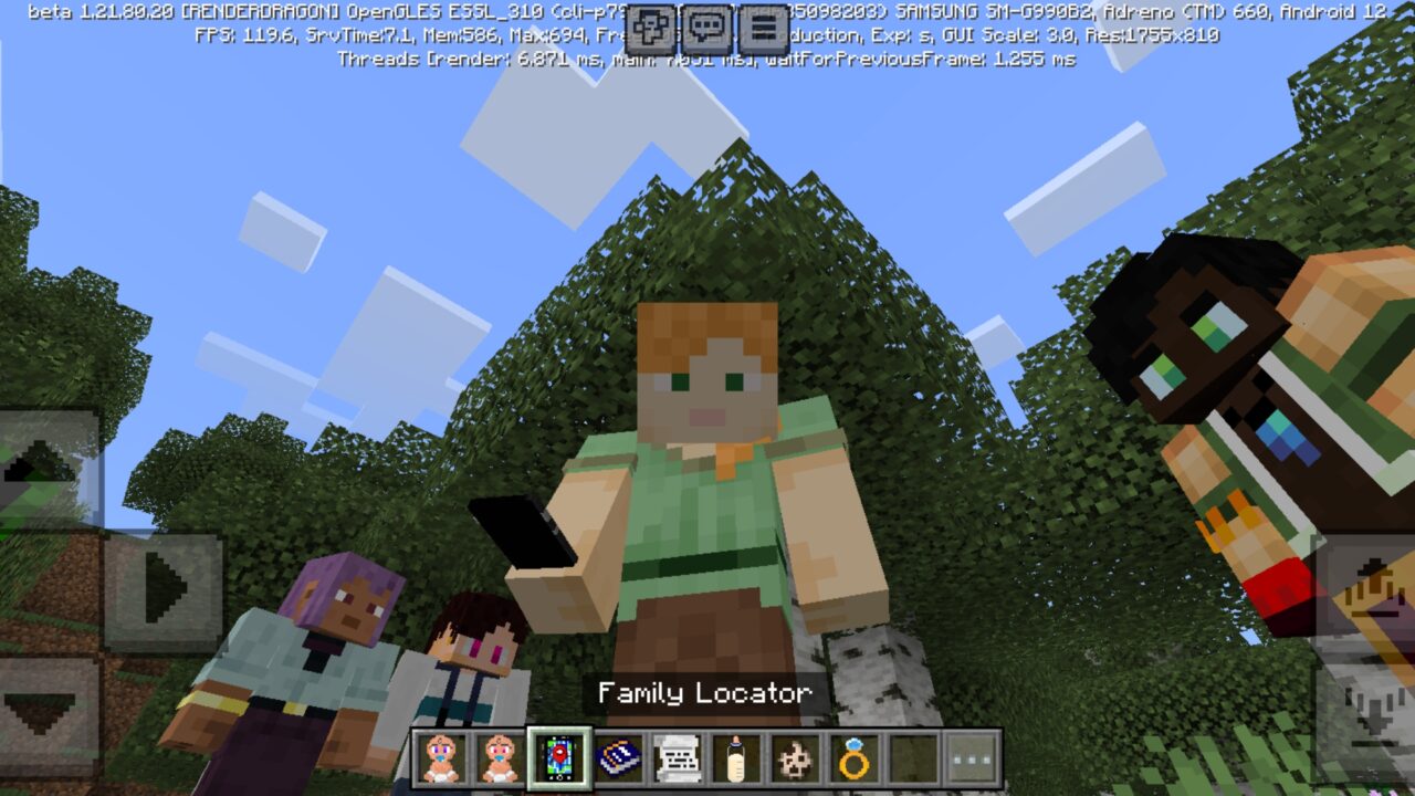 Family Locator from Phoenix Family Mod for Minecraft PE