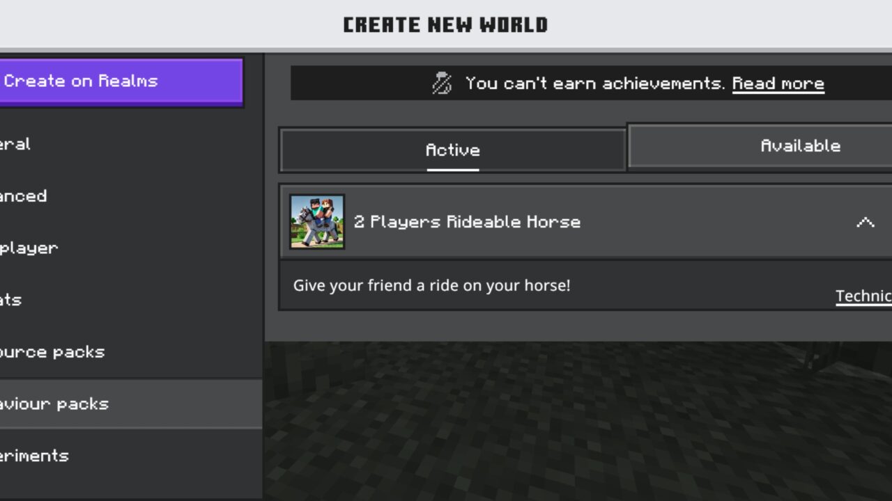Install from 2 Players on 1 Horse Mod for Minecraft PE