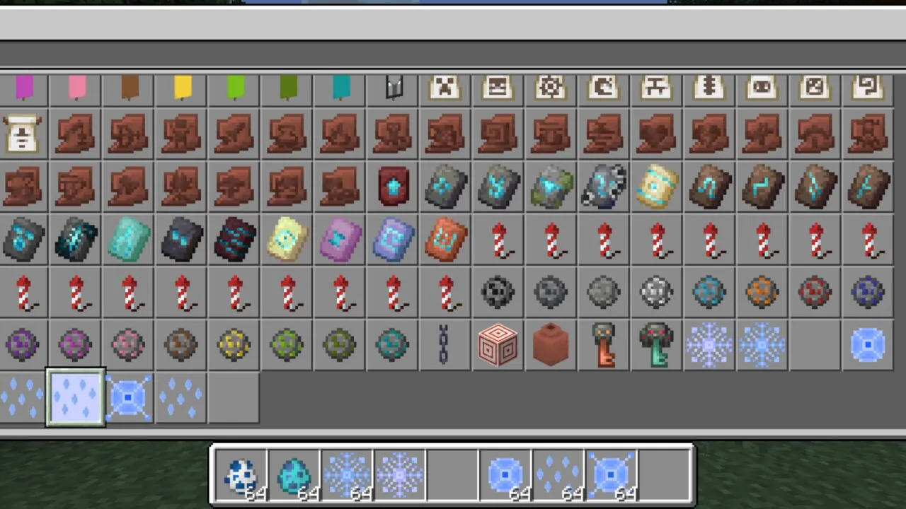 Inventory from Frost Magic Mod for Minecraft PE