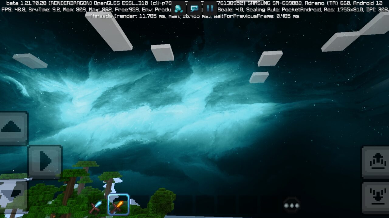 Sky from Bombies 180K Texture Pack for Minecraft PE