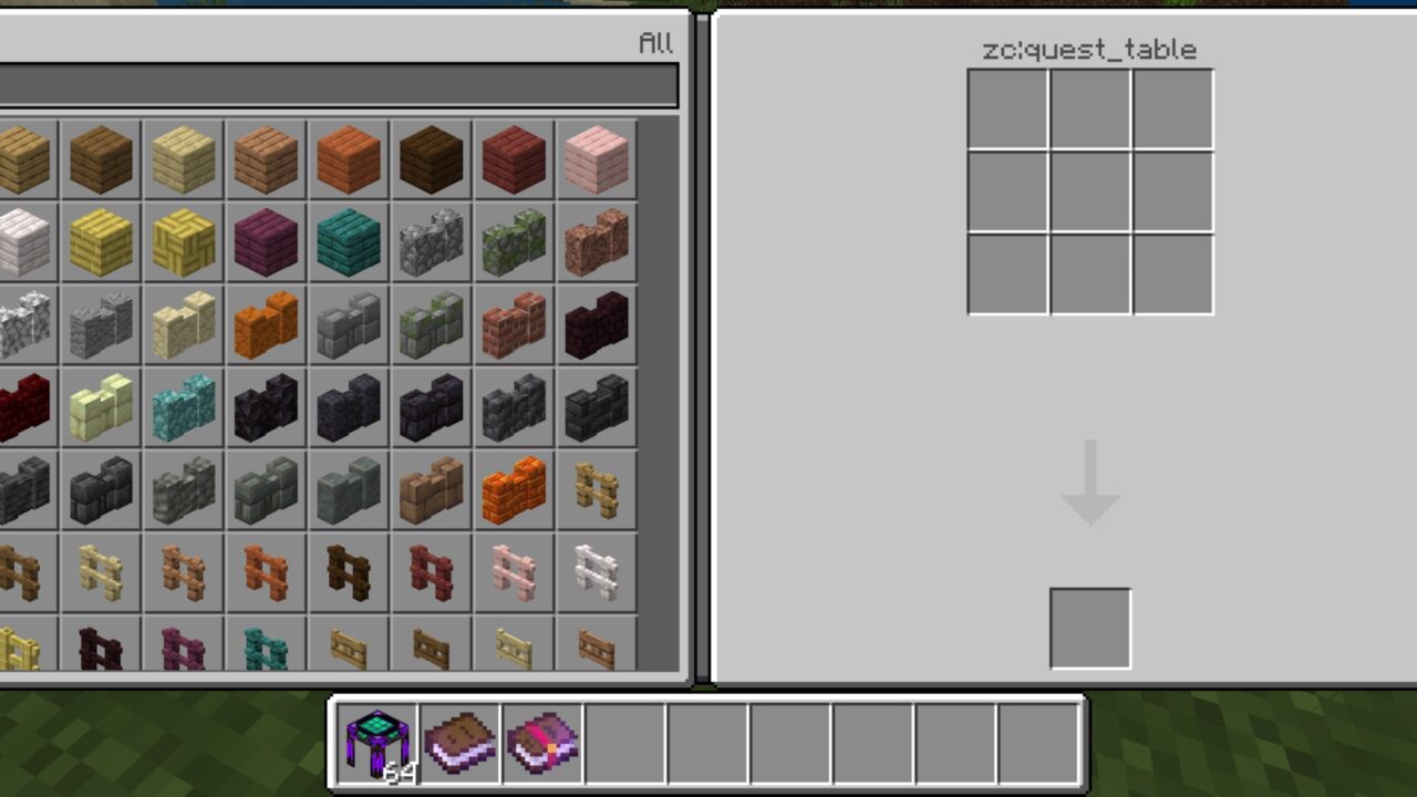 Table from RPG Quest Mod for Minecraft PE