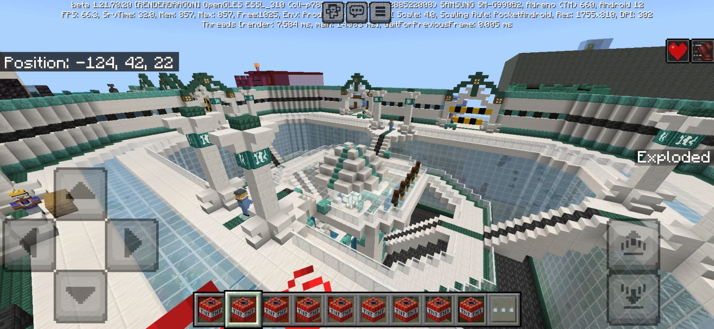 Top View from Enders Minigame Map for Minecraft PE