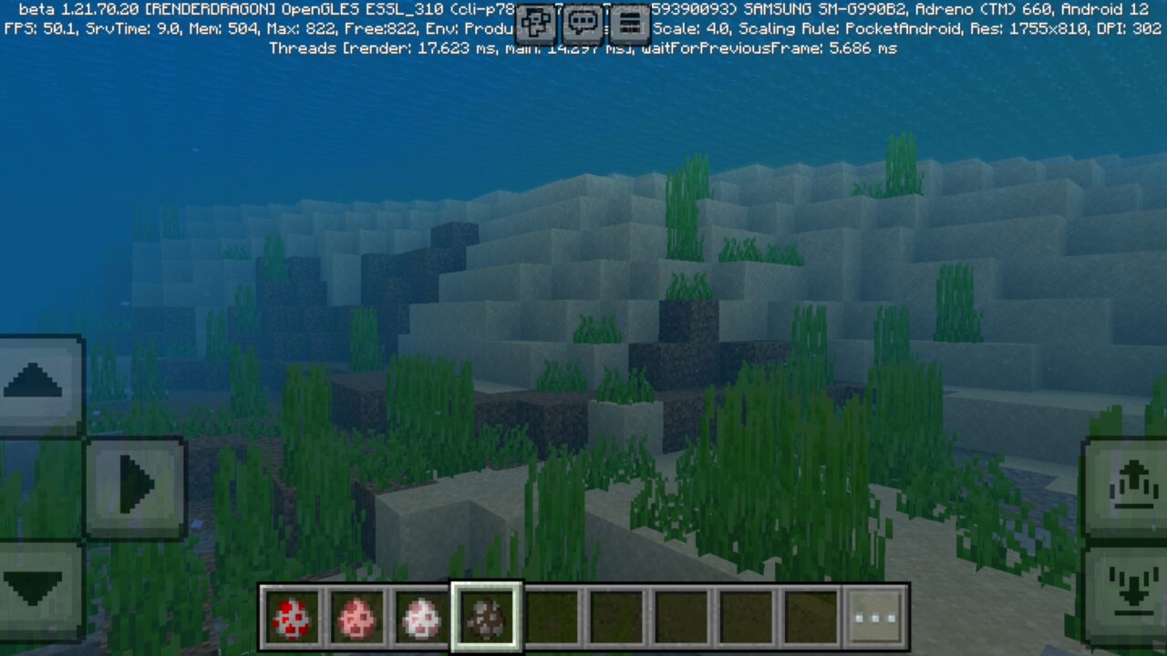Underwater from TDPE Shader for Minecraft PE
