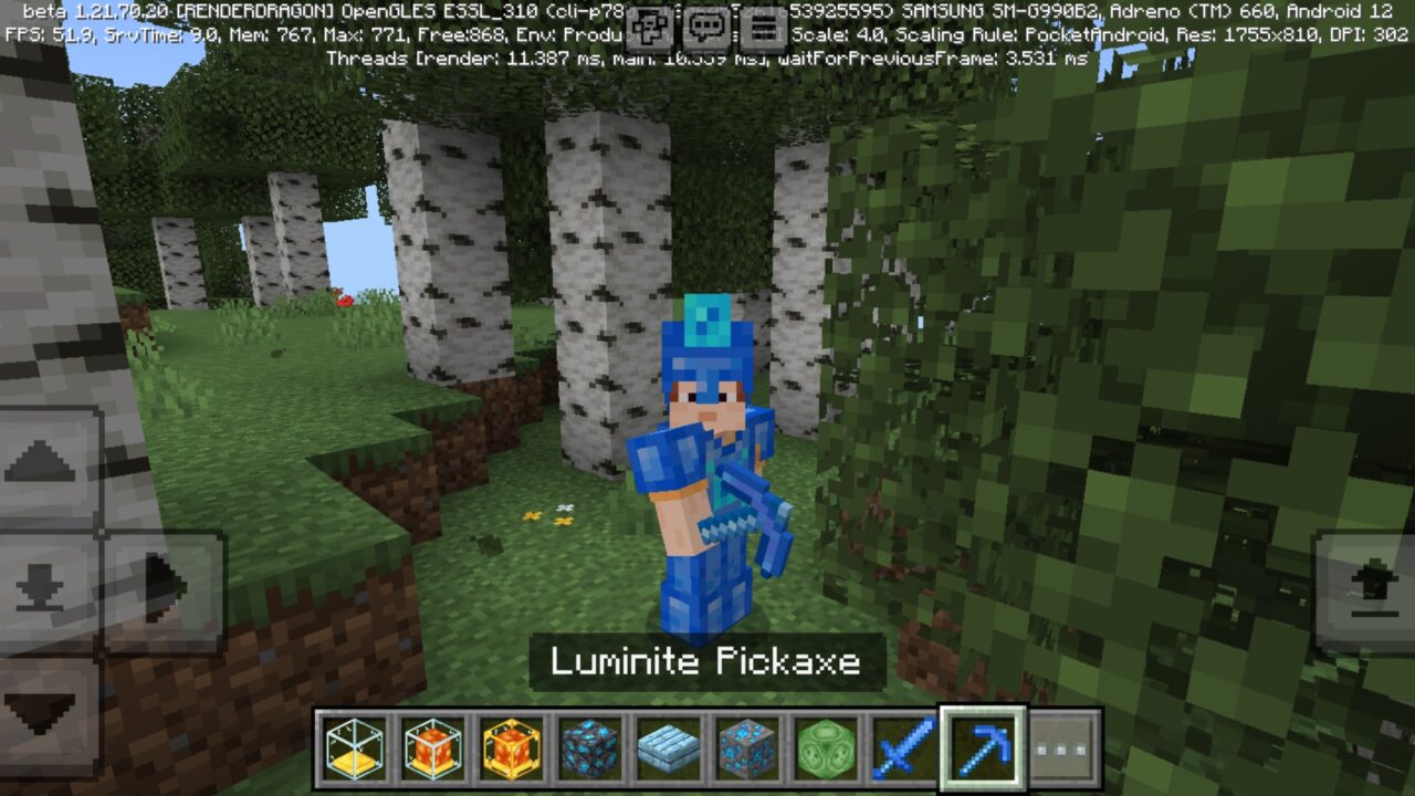 Weapon from Beyond the Underground Mod for Minecraft PE