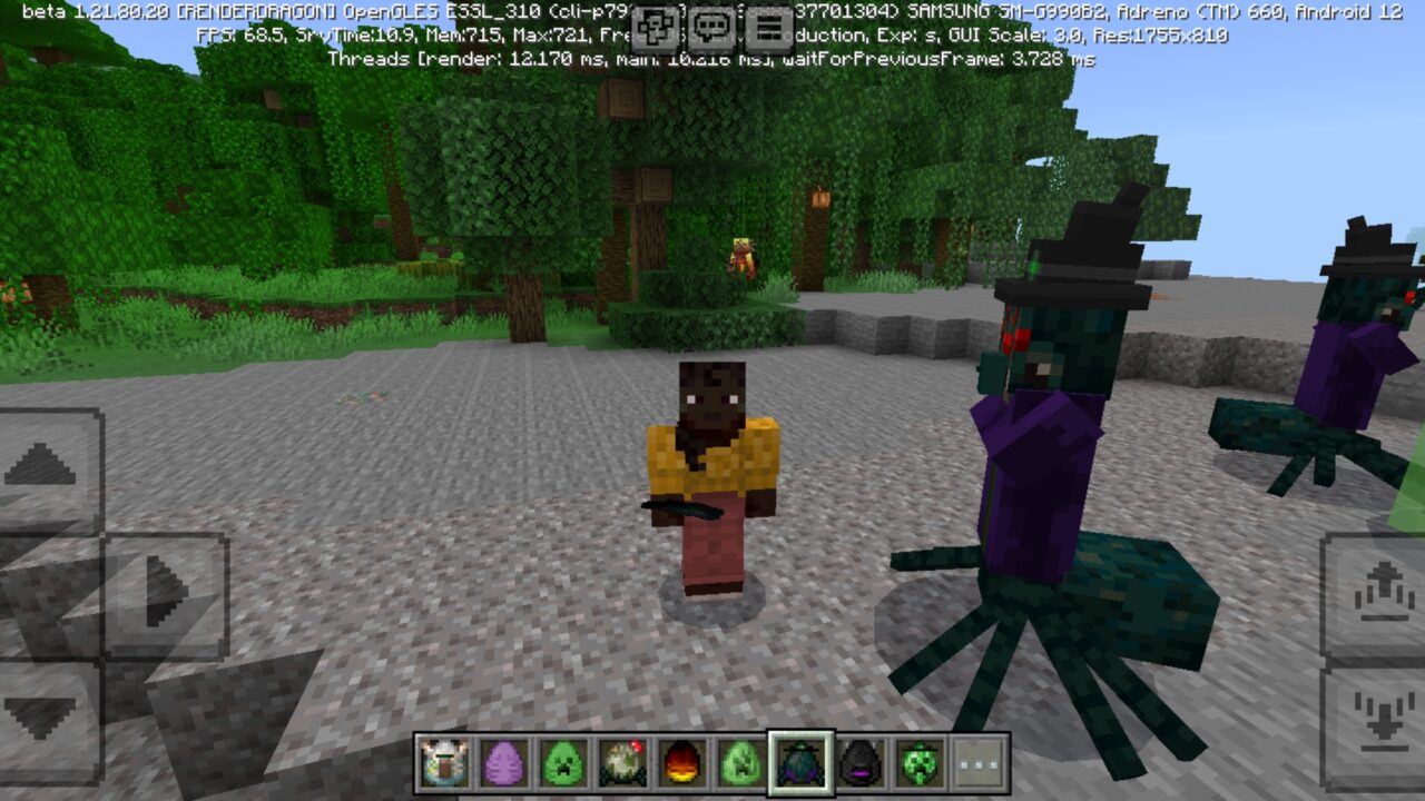 Witch from Fusioned Mobs Mod for Minecraft PE