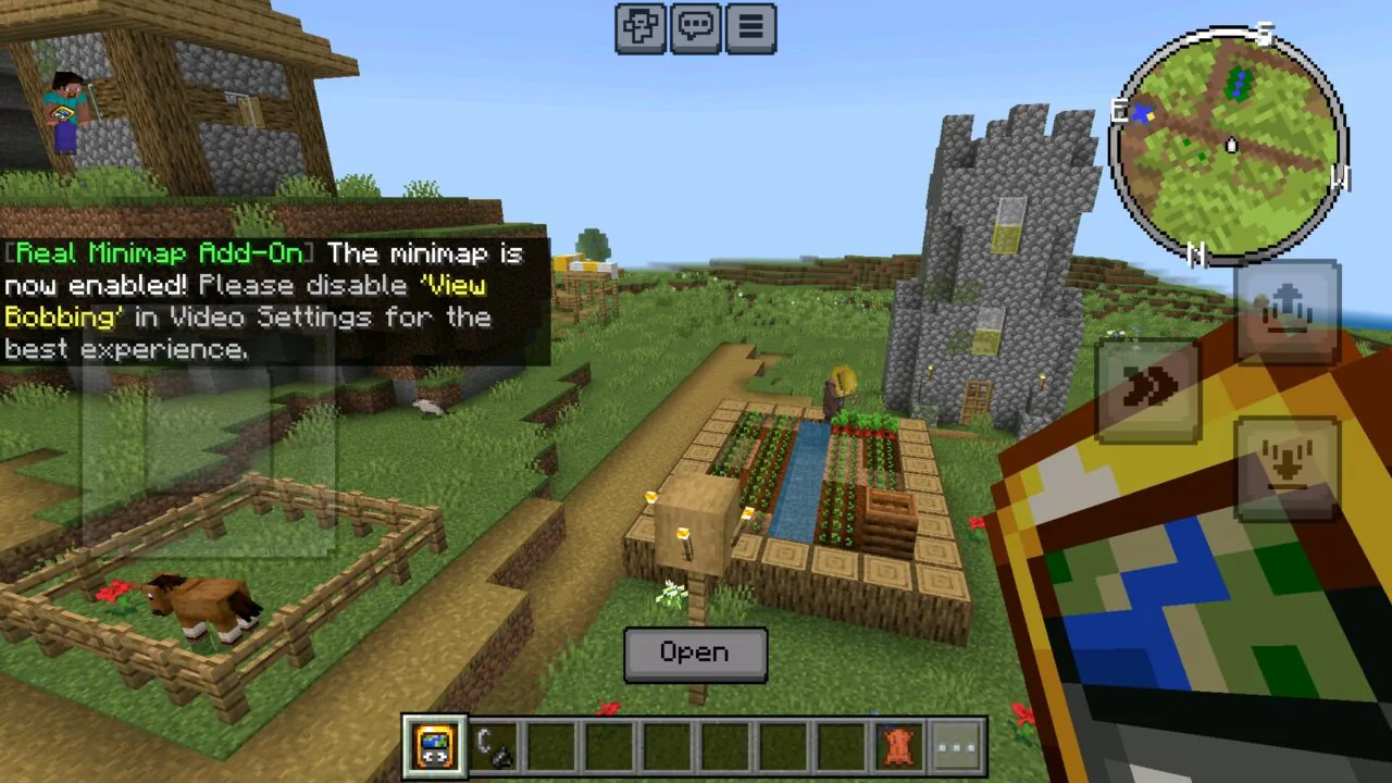 HUD from Minimap Mod for Minecraft PE