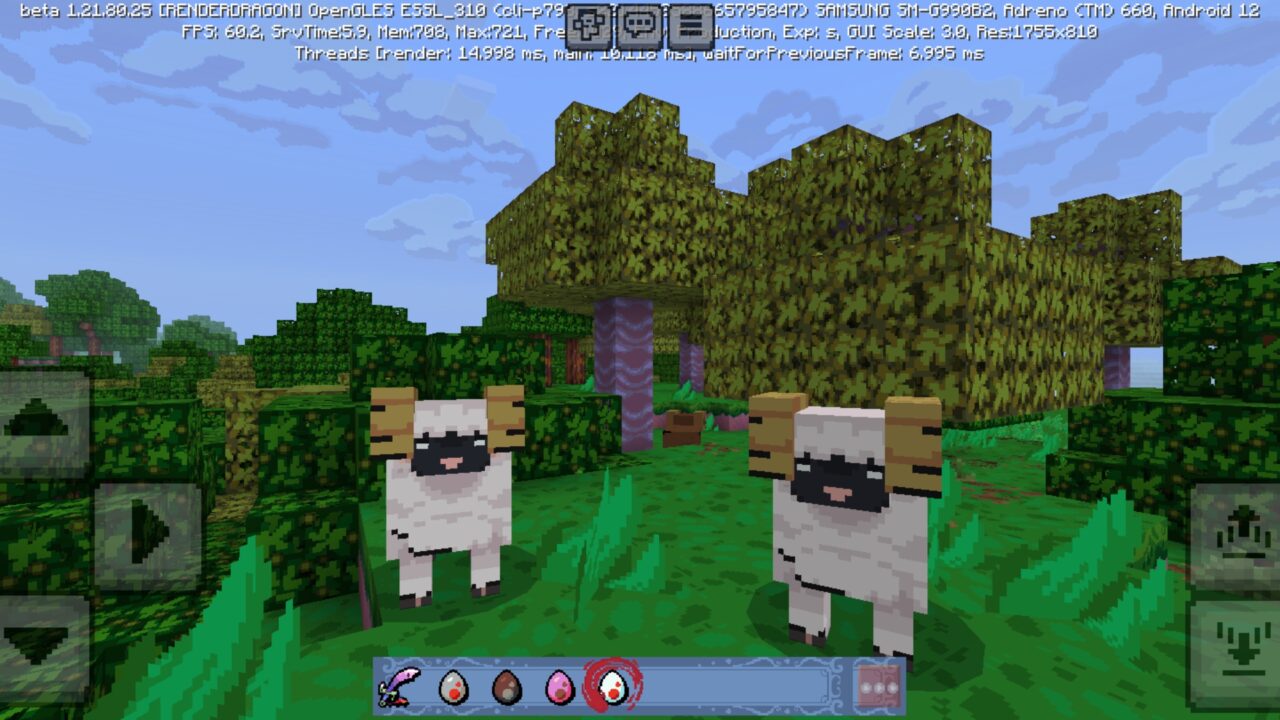 Sheep from Celestial Anime Texture Pack for Minecraft PE