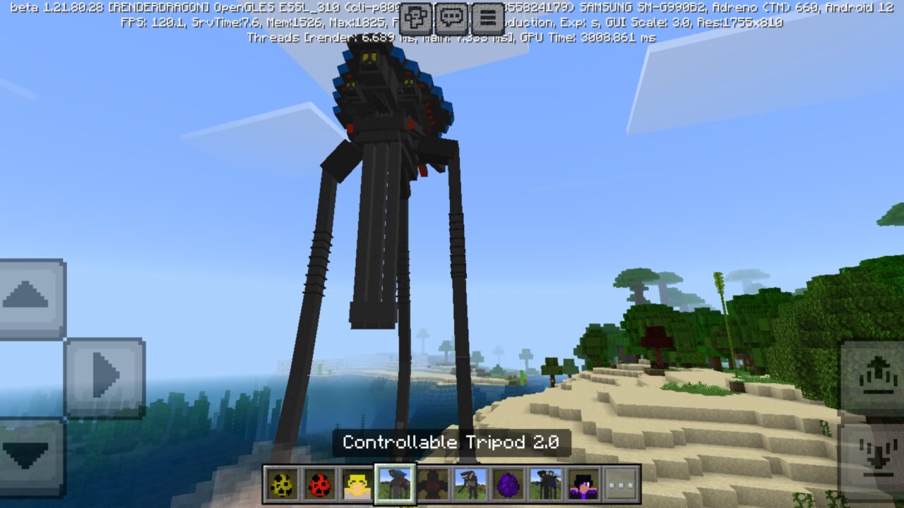 Tripod from Giants of Cinema Mod for Minecraft PE