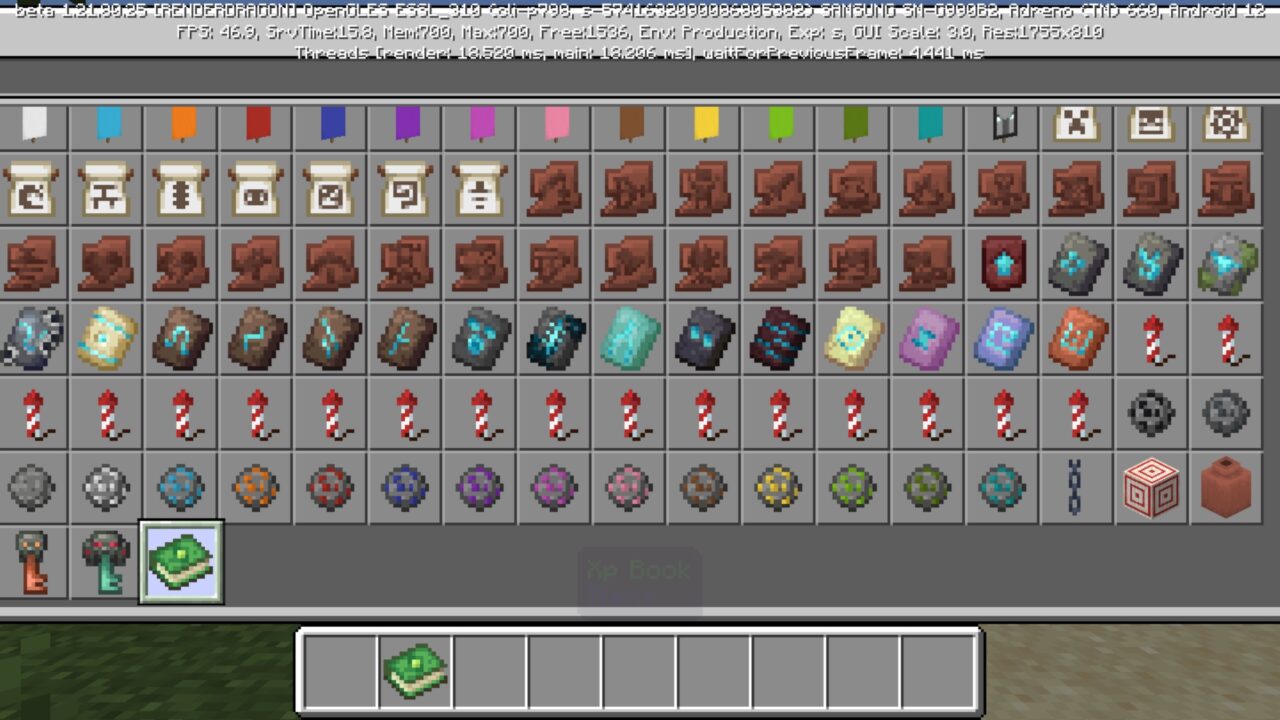 XP Book from Experience Book Mod for Minecraft PE