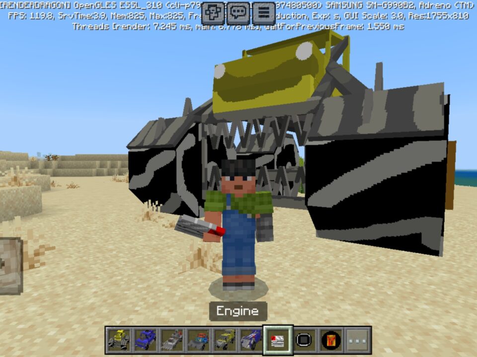 Apocalypse Cars Mod for Minecraft PE
