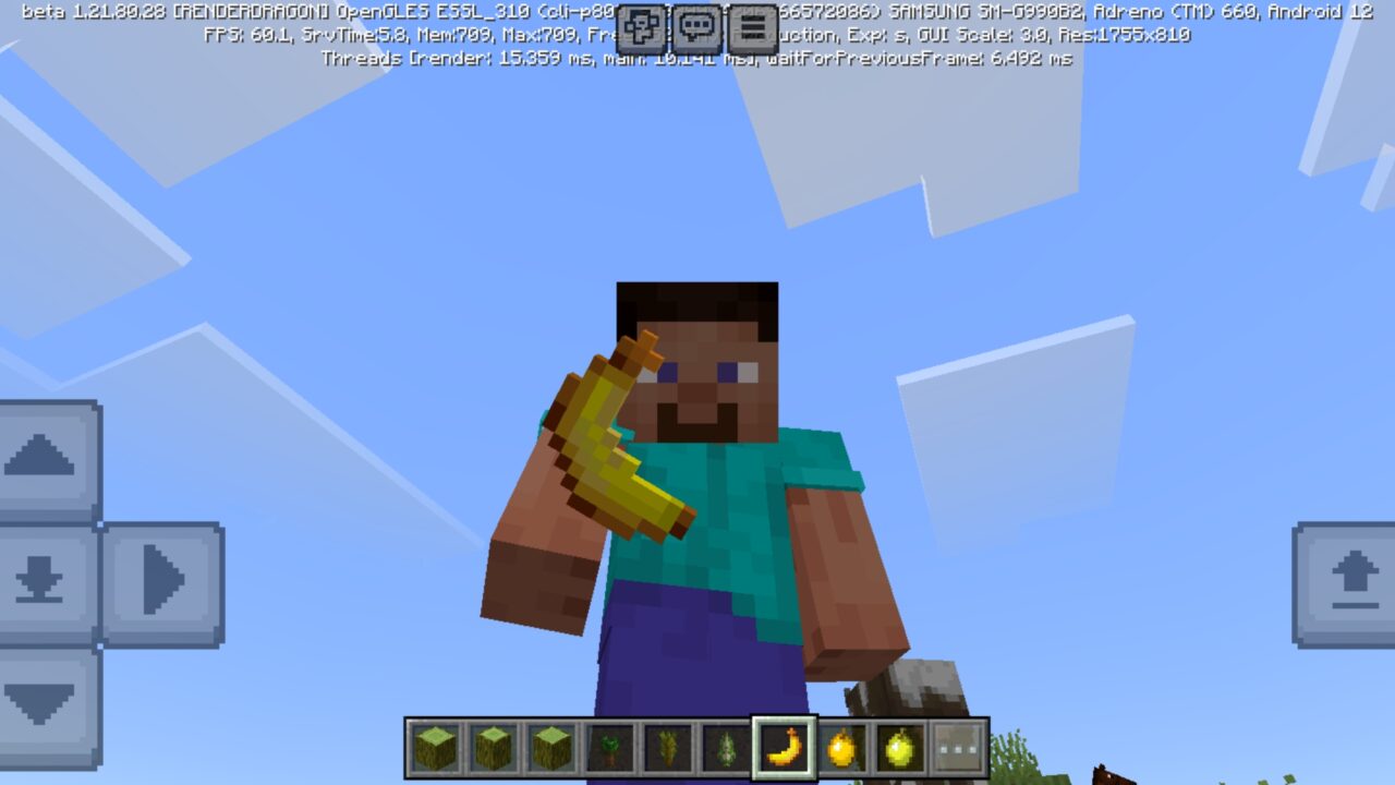 Banana from More Fruit Mod for Minecraft PE