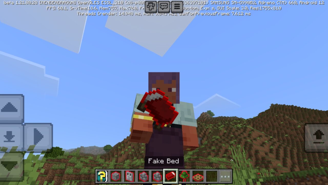 Bed from Secret Doors Mod for Minecraft PE