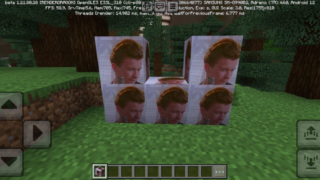 Blocks from Rickroll Mod for Minecraft PE
