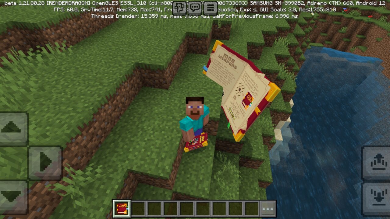 Book from Mob Weapons Mod for Minecraft PE