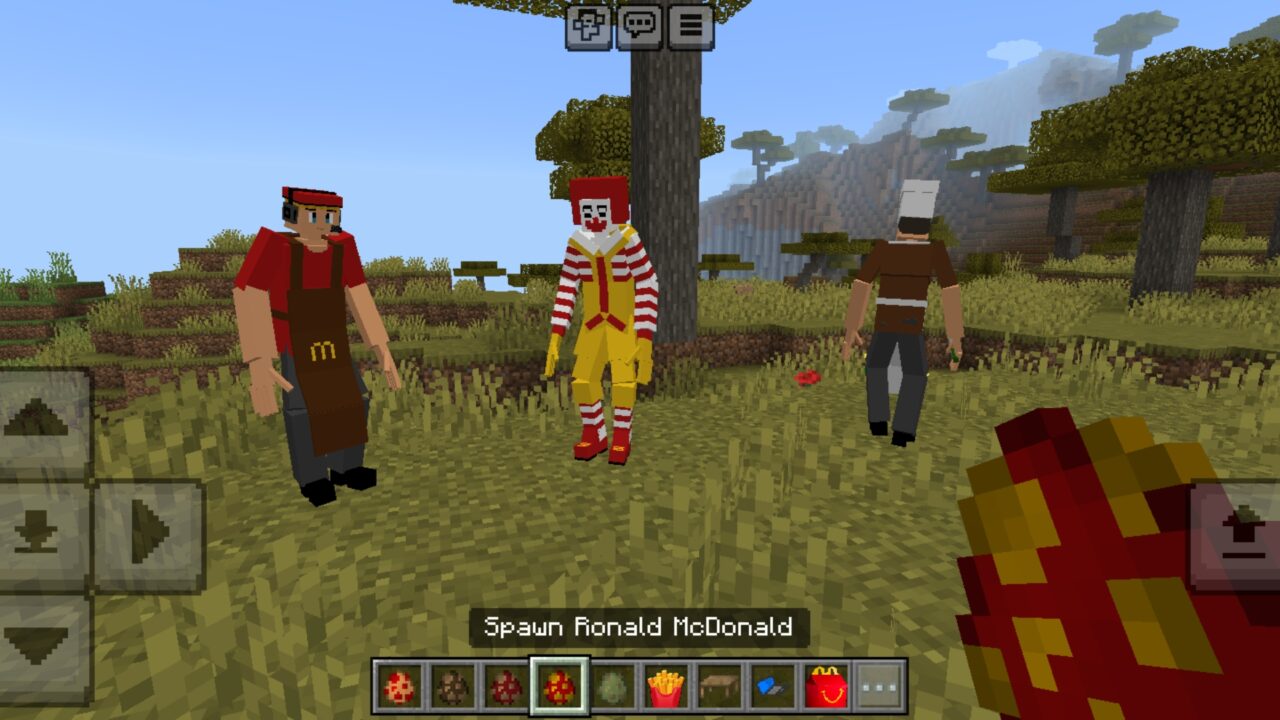Characters from from McDonalds Mod for Minecraft PE