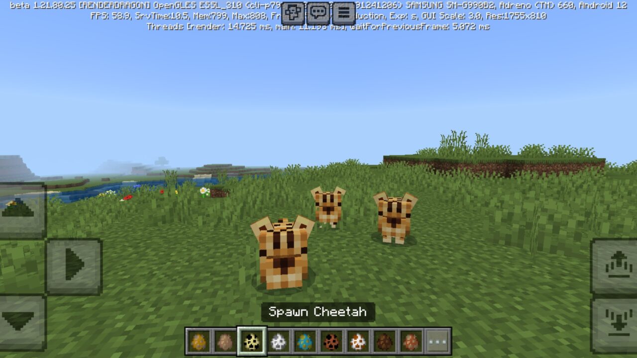 Cheetah from Baby Animals Mod for Minecraft PE