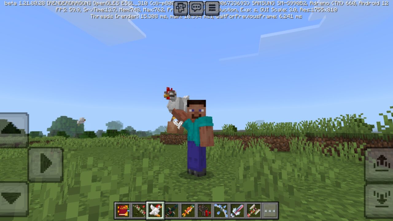 Chicken from Mob Weapons Mod for Minecraft PE