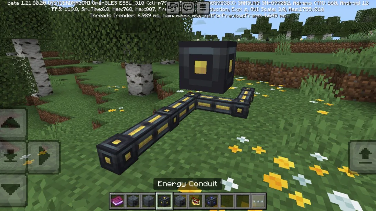 Conduit from Energetics Mod for Minecraft PE