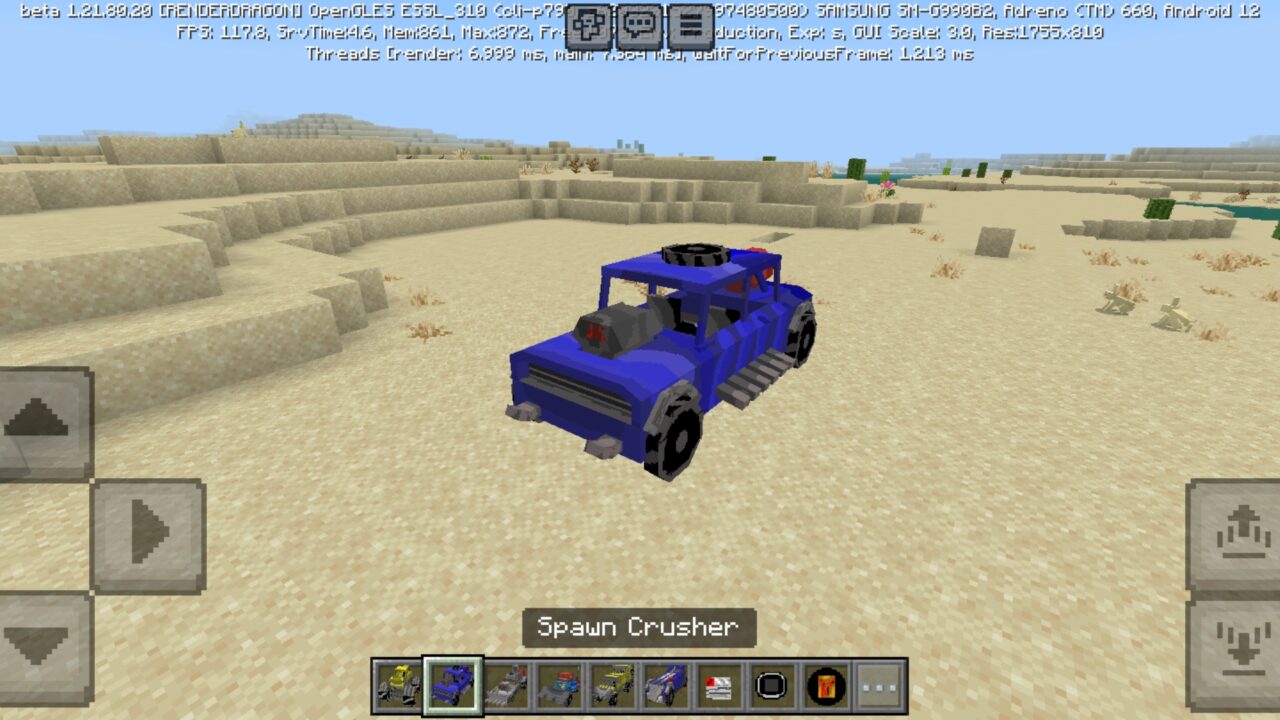 Crusher from Apocalypse Cars Mod for Minecraft PE
