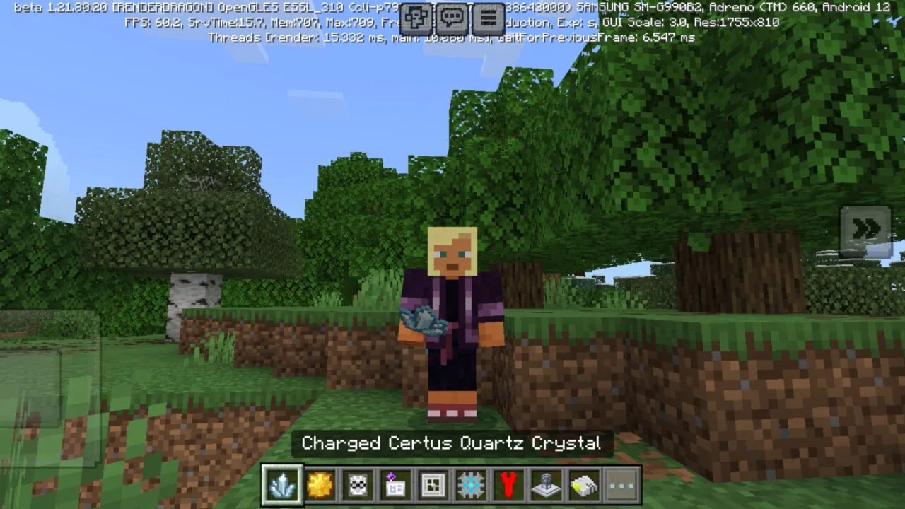 Crystal from Integrated Storage Mod for Minecraft PE