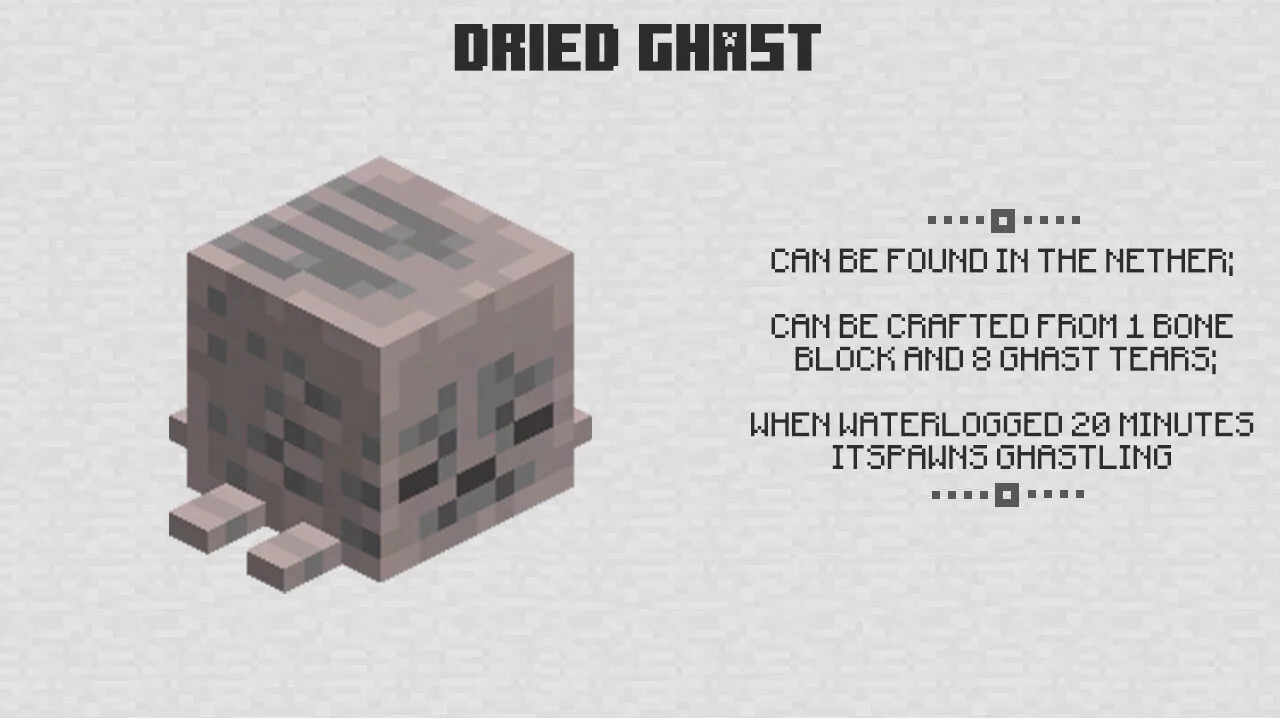 Dried Ghast from Minecraft 1.21