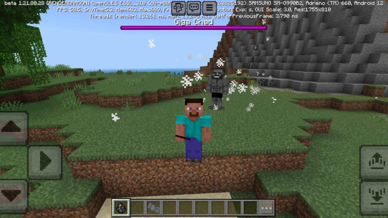 Enemy from Giga Chad Mod for Minecraft PE