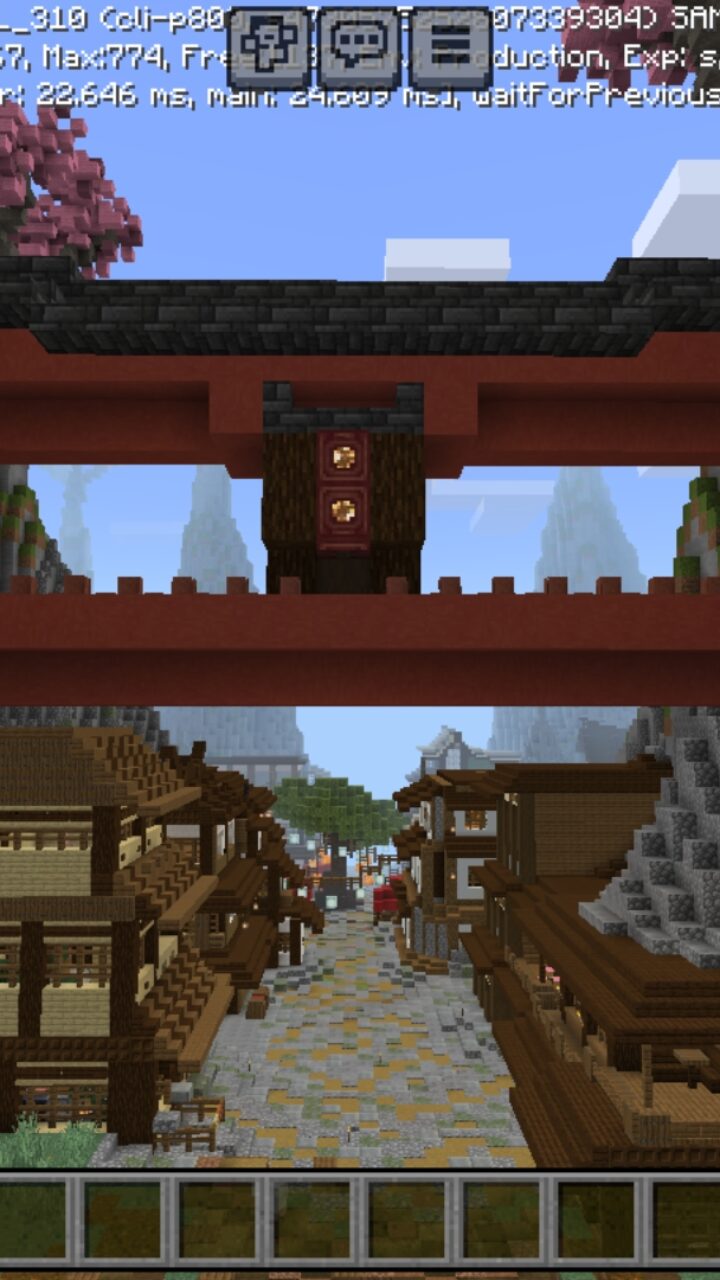 Entrance from Japanese Town Map for Minecraft PE