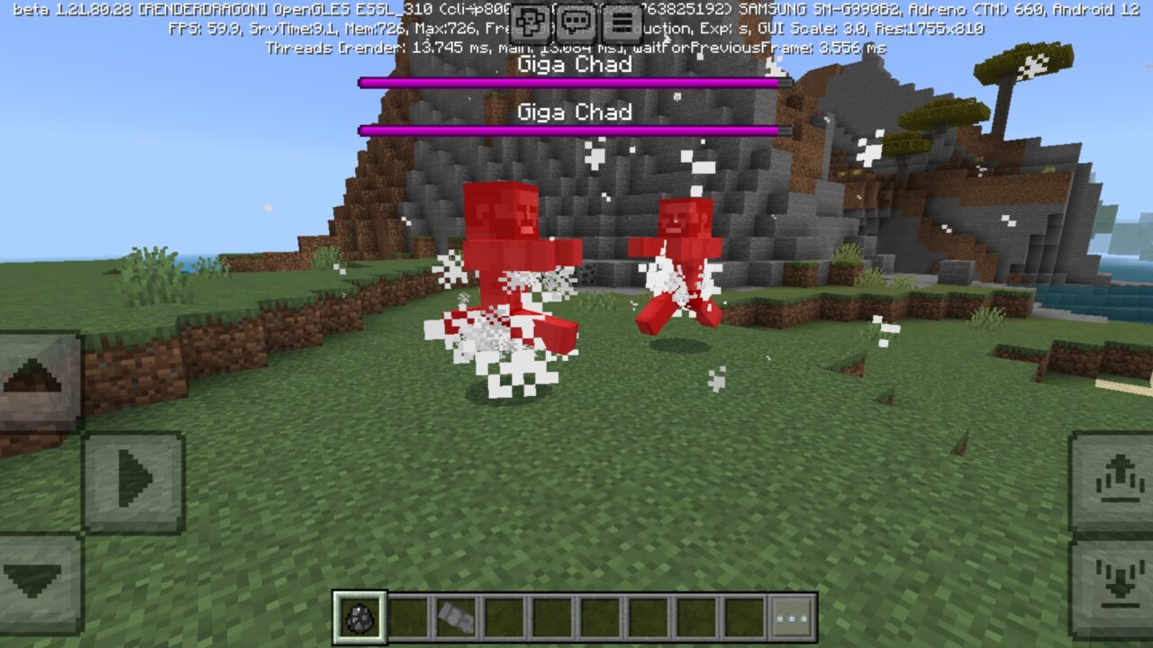 Fight from Giga Chad Mod for Minecraft PE