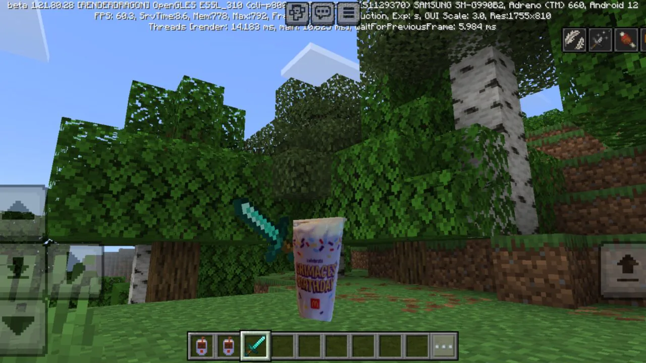 Grimace Shake Mod for Minecraft PE