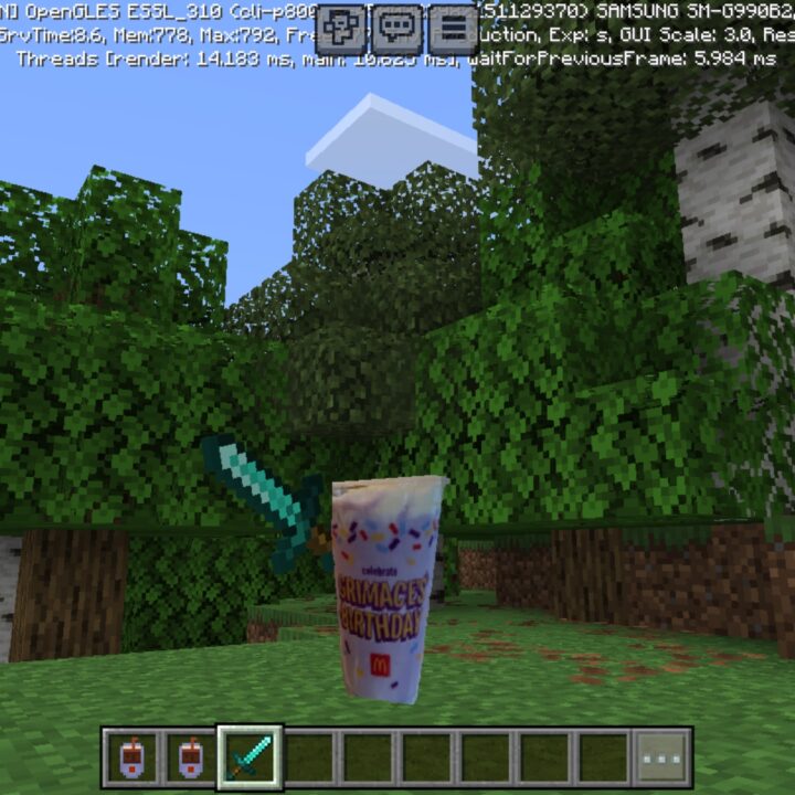 Grimace Shake Mod for Minecraft PE