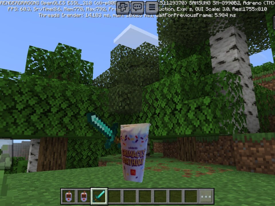 Grimace Shake Mod for Minecraft PE